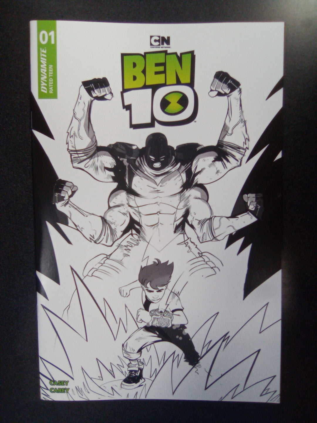 Ben 10 #1 Cover K 1:15 Sebastian Piriz Line Art Variant