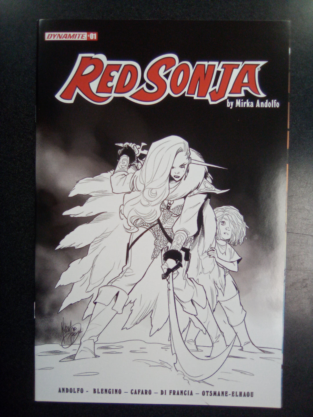 Red Sonja #1 (2021) Cover H 1:15 Variant Andolfo B&W