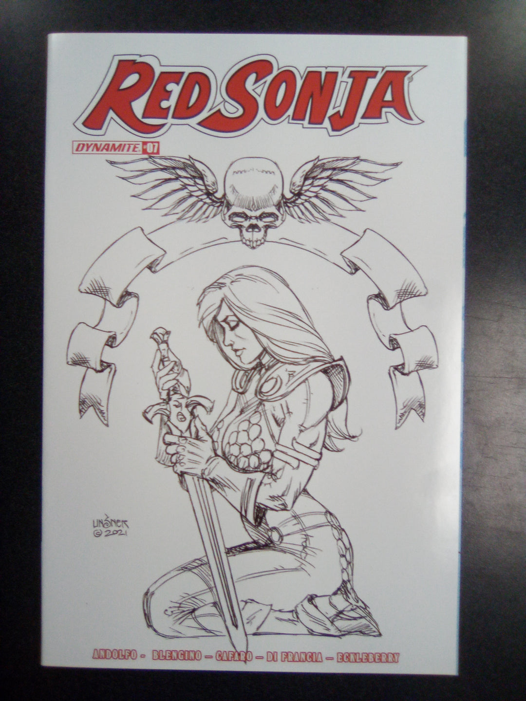 Red Sonja #7 (2022) Cover H Linsner B&W Variant