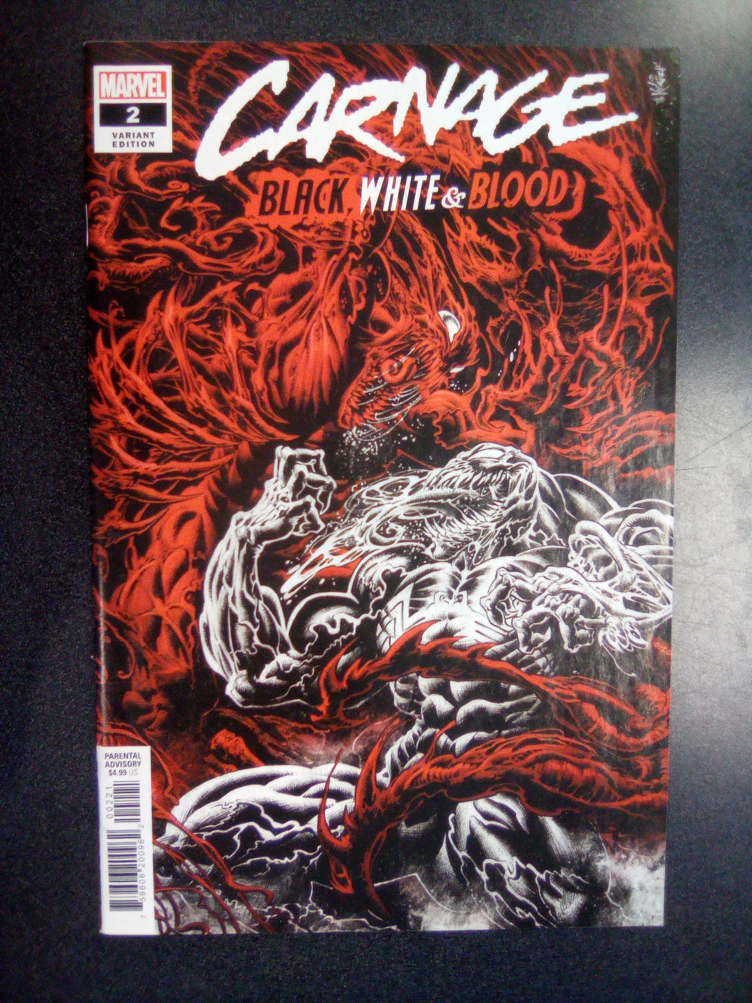 Carnage Black White & Blood #2 (2021) Kyle Hotz Variant