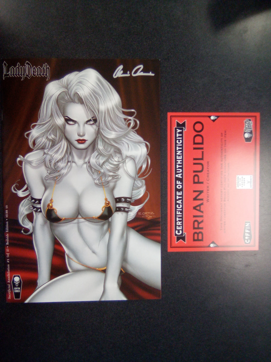 Lady Death Sacrificial Annihilation #1 Bedside Edition Signed with CoA