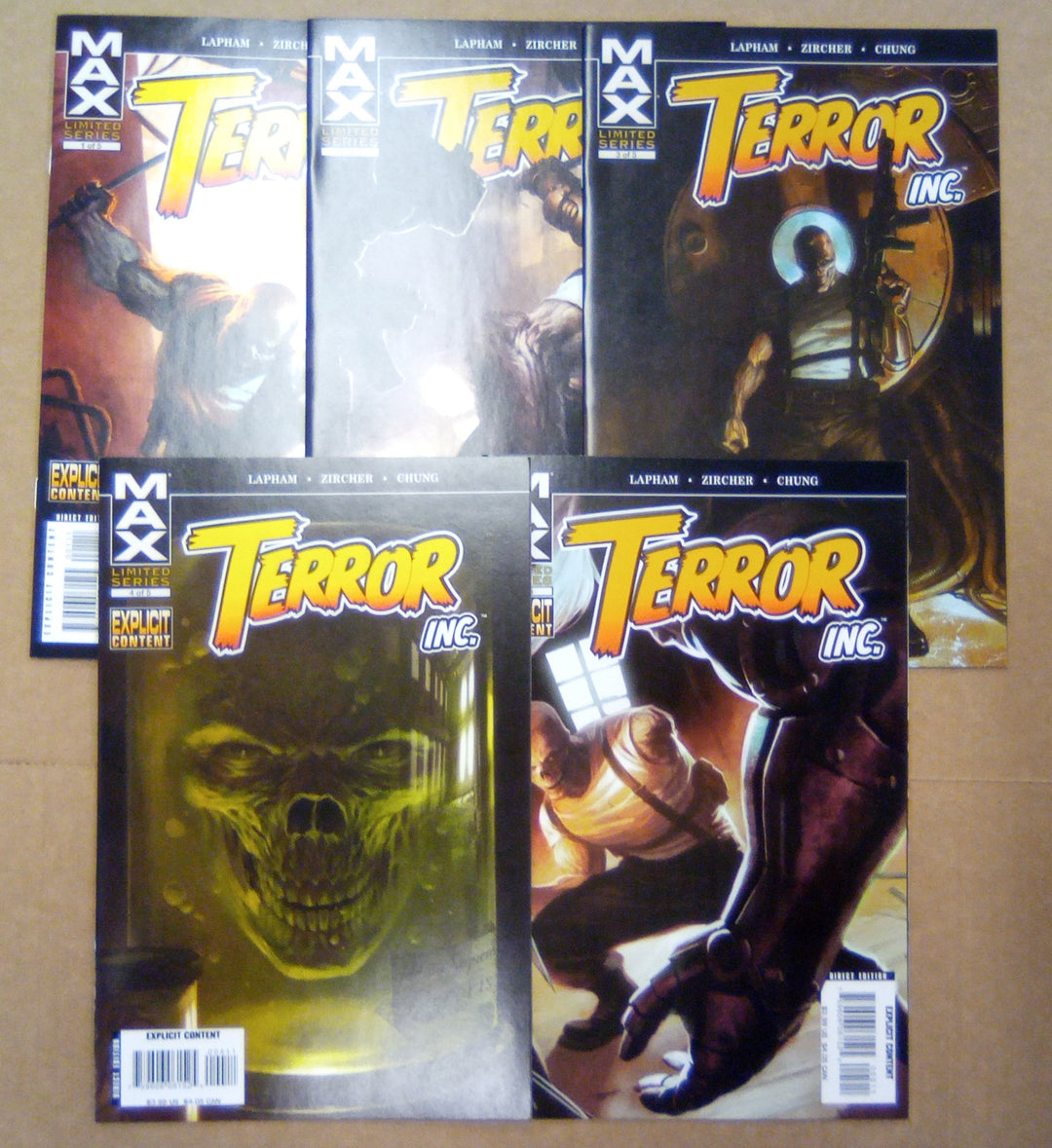 Terror Inc (MAX, 2007) #1 - 5 Complete Series Set NM