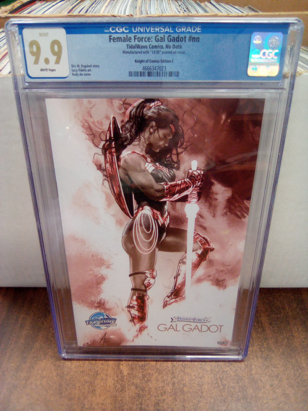 Female Force: Gal Gadot CGC 9.9 MINT 12/30 Rudy Ao Knight of Comics Variarnt