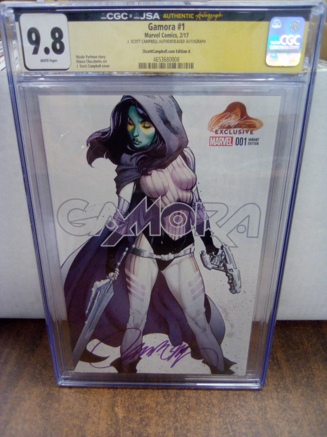 Gamora #1 (2017) CGC 9.8 Campbell Variant A Signed & Authenticated