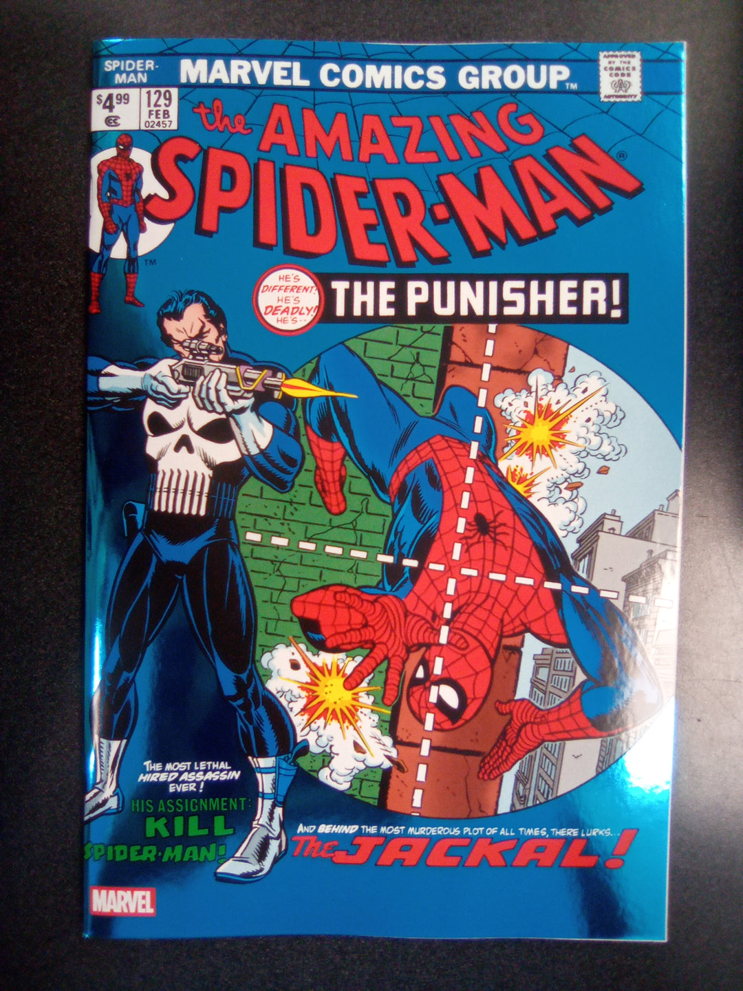Amazing Spider-Man #129 Facsimile Edition Blue Foil Variant [New Printing 2]