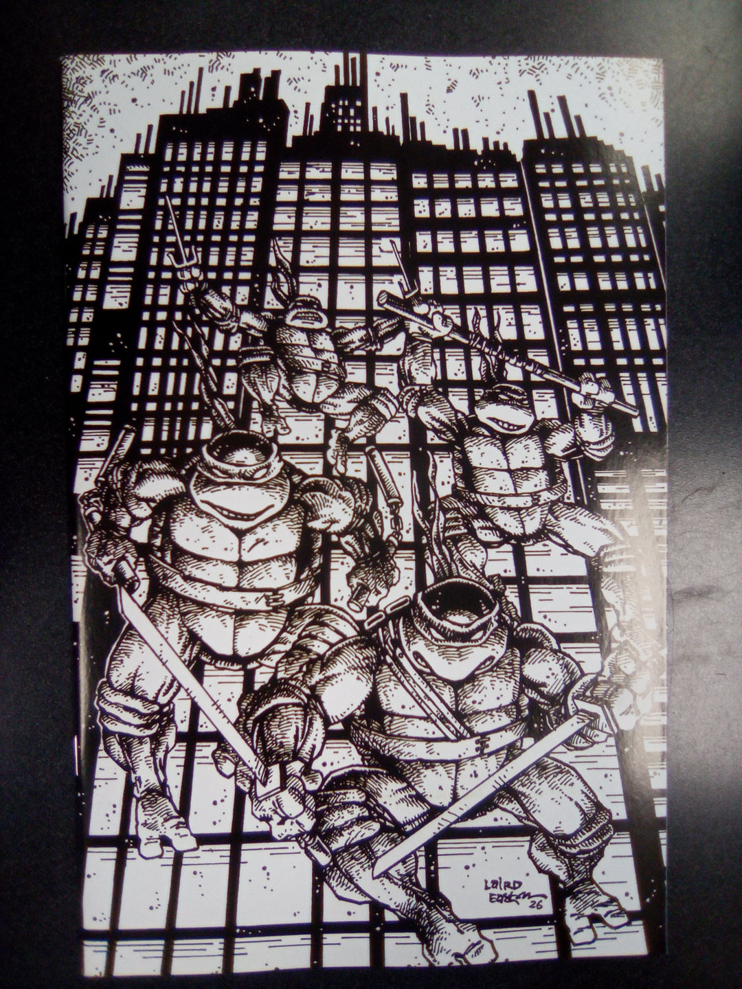 Teenage Mutant Ninja Turtles #20 Variant (25) (Eastman & Laird Full Art Black & White)
