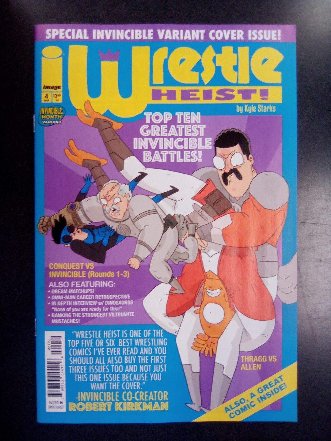 Wrestle Heist #4 Cover B Kyle Starks Invincible Team Up Variant