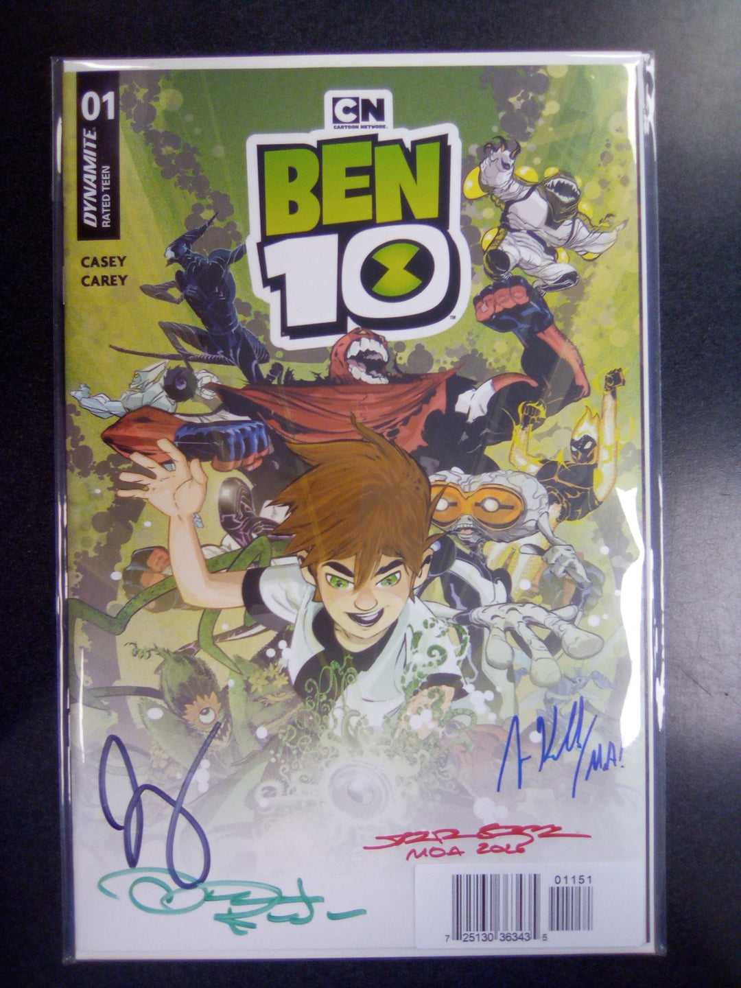 Ben 10 #1 Cover O 1 in 50 Signed Edition By Man Of Action Team Variant