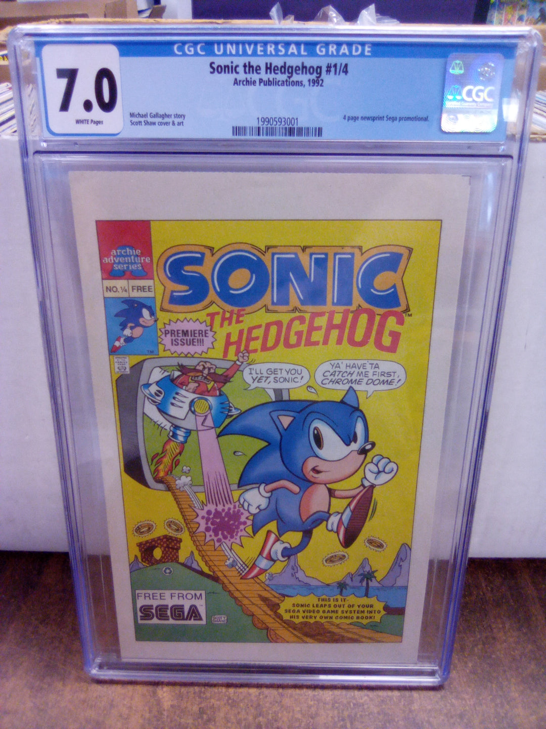 Sonic the Hedgehog #1/4 (1992) CGC 7.0
