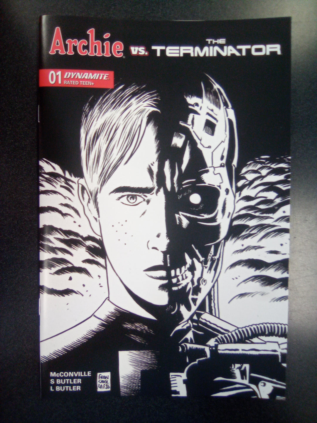 Archie vs The Terminator #1 Cover O 1 in 25 Francesco Francavilla Line Art Variant