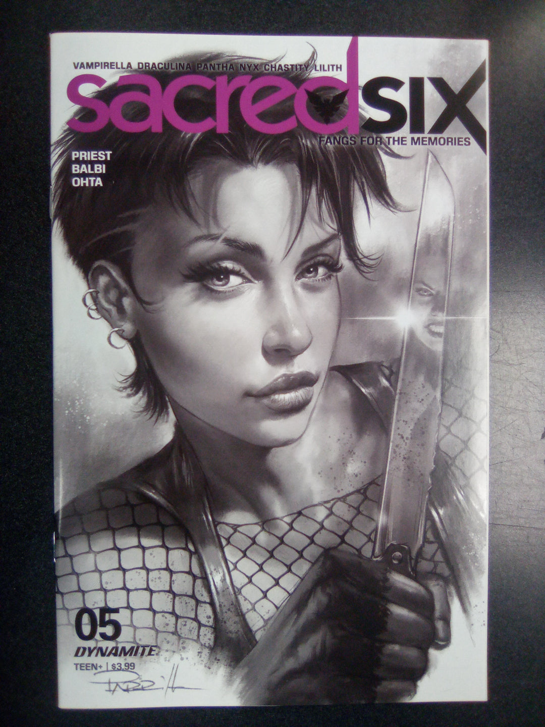 Sacred Six #5 (2020) 1:25 Parrillo B&W Variant NM