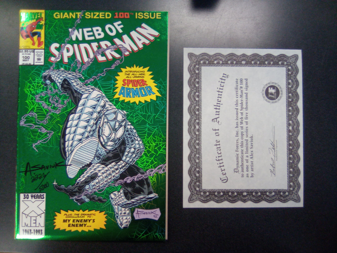 Web Of Spider-Man #100 (1993) Signed By Alex Saviuk With CoA