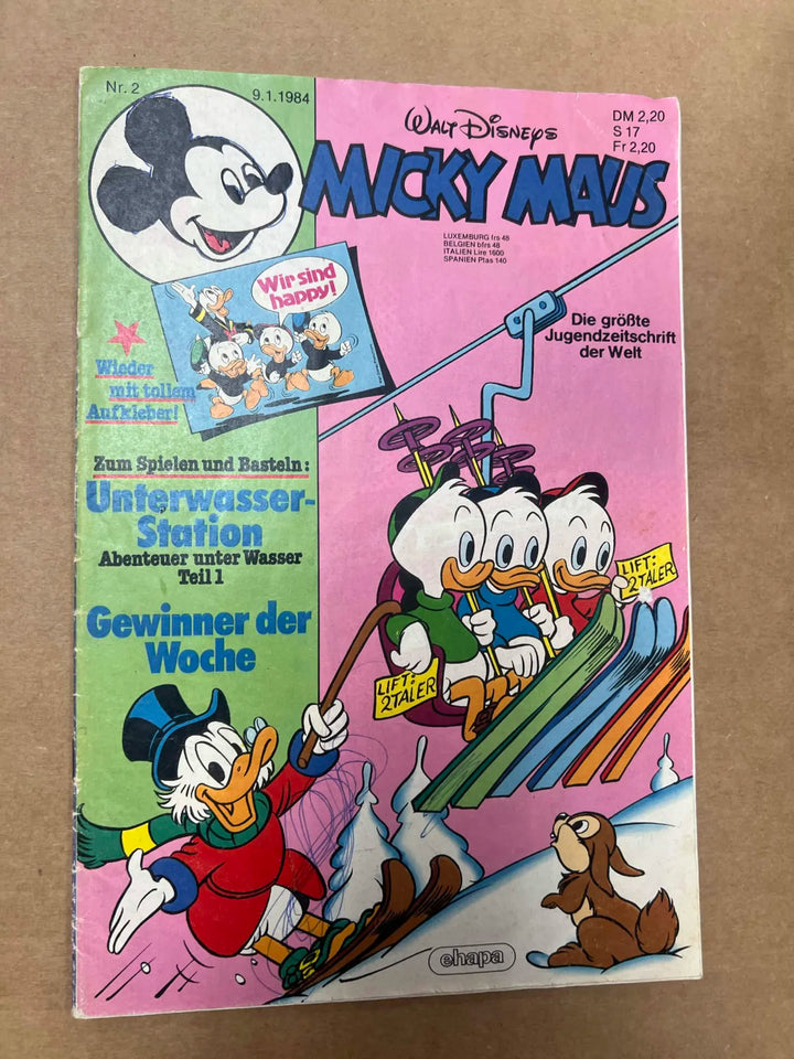 Mickey Maus #2 German Comic Walt Disney