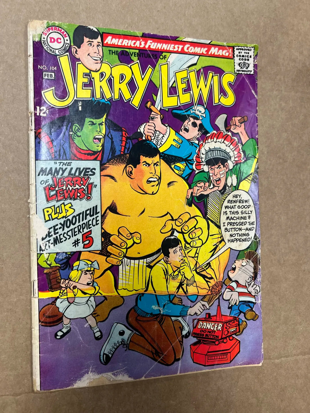 The Adventures of Jerry Lewis #104 DC Comics 1968