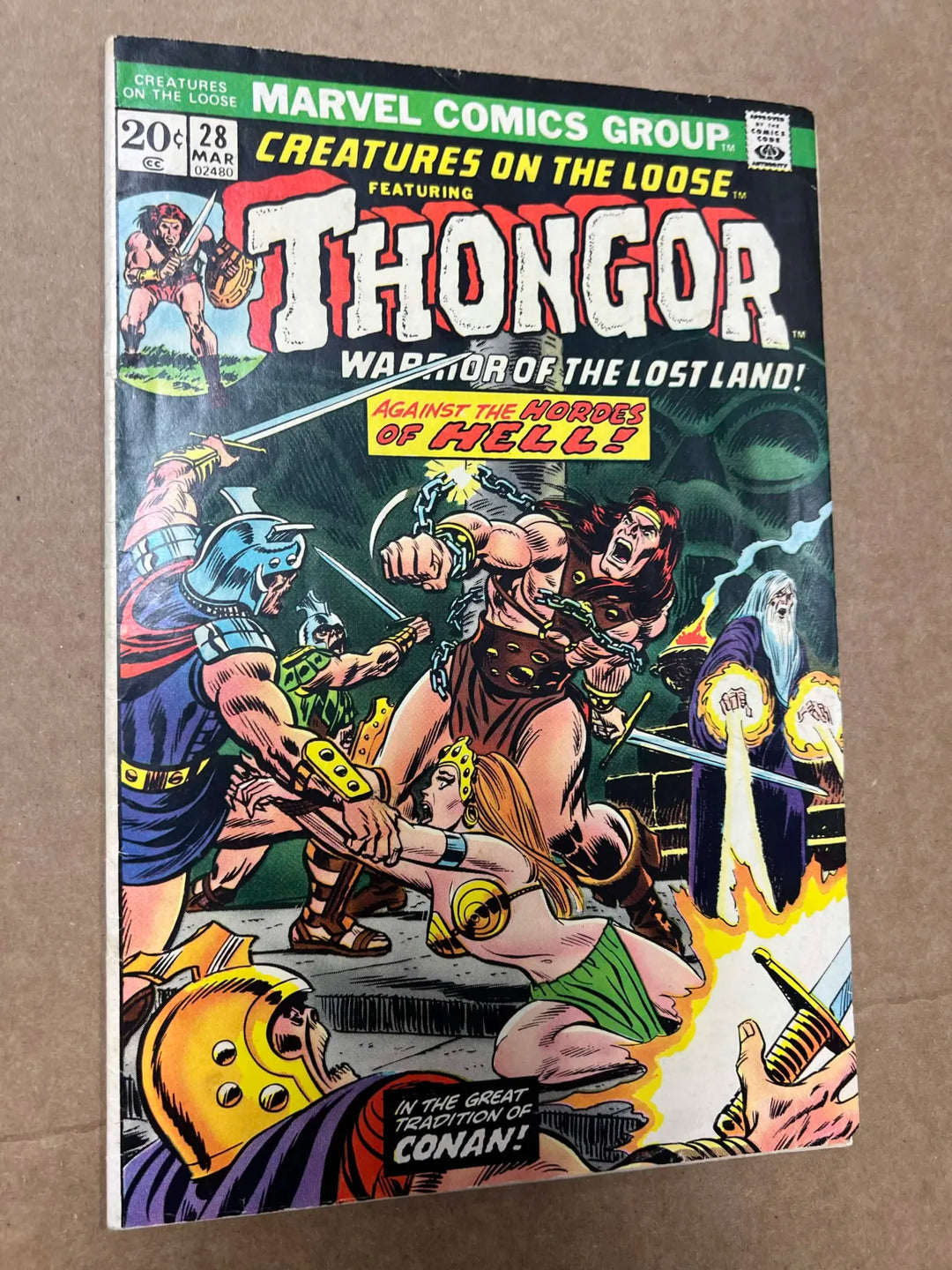 Creatures on the Loose Featuring Thongor #28 Marvel Comics 1974