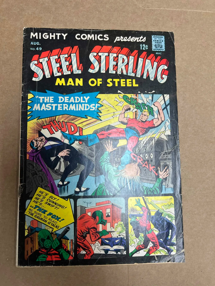 Steel Sterling Man of Steel #49 The Deadly Masterminds! Mighty Comics