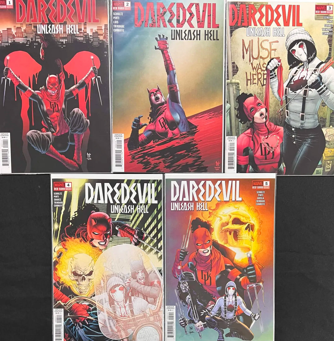 Daredevil: Unleash Hell - Red Band #1-5 Lot Complete Series