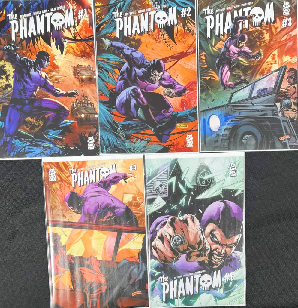 The Phantom Mad Cave Studios 1-5 FULL SERIES Cover B Caanan White Variants