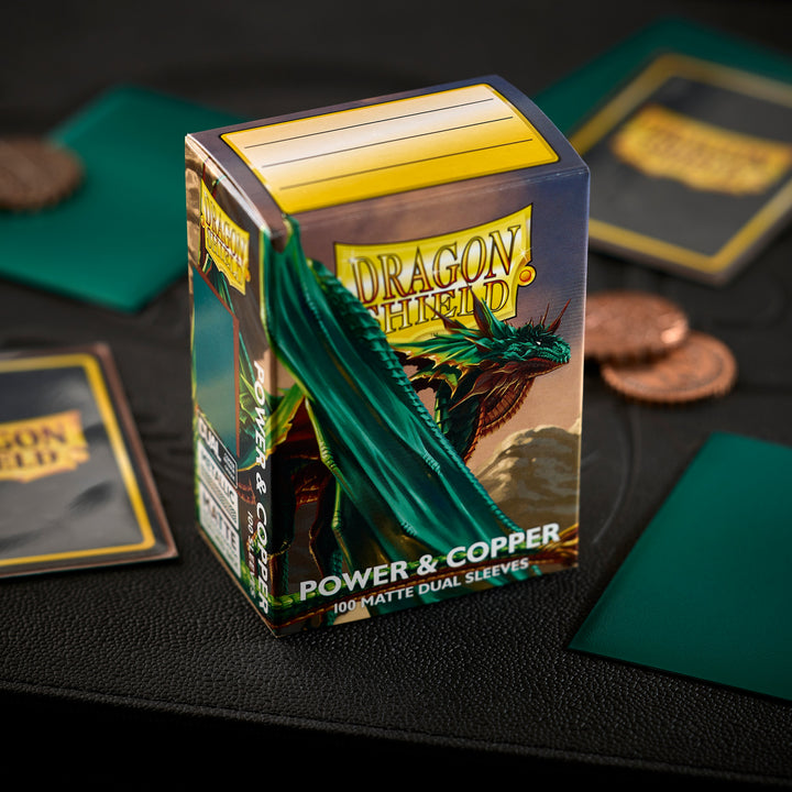 Dragon Shield - Power & Copper - Matte Dual Sleeves - Standard (100 Sleeves)