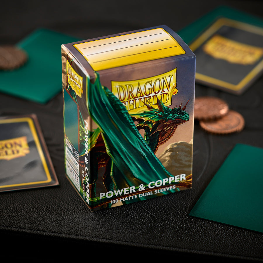 Dragon Shield - Power & Copper - Matte Dual Sleeves - Standard (100 Sleeves)