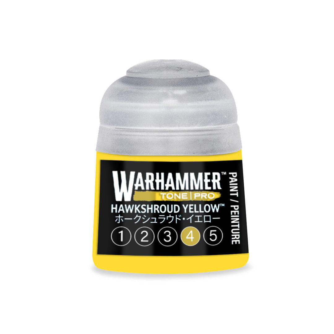 Warhammer Tone Pro: Hawkshroud Yellow 4 (12 ml) paint pot