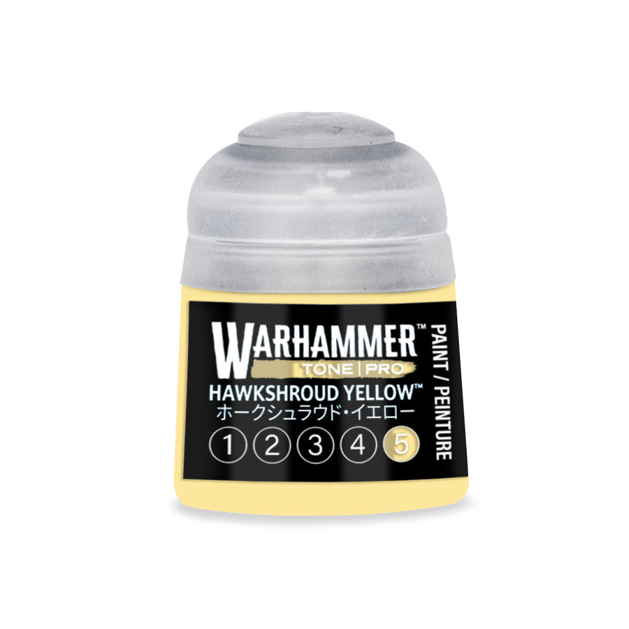 Warhammer Tone Pro: Hawkshroud Yellow 5 (12 ml) paint pot