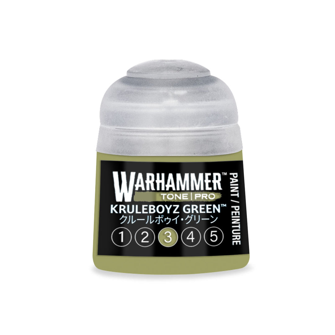 Warhammer Tone Pro: Kruleboyz Green 3 (12 ml) paint pot