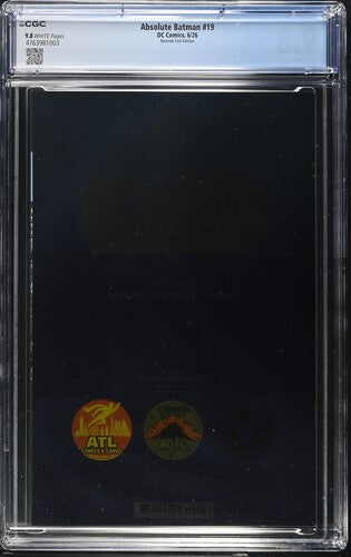 Absolute Batman #19 (2026) Barends Foil Variant CGC 9.8