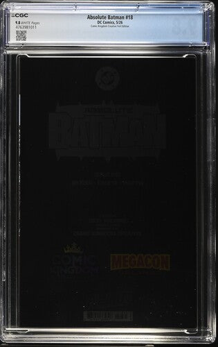 Absolute Batman #18 (2026) Dave Wilkins Foil Variant CGC 9.8