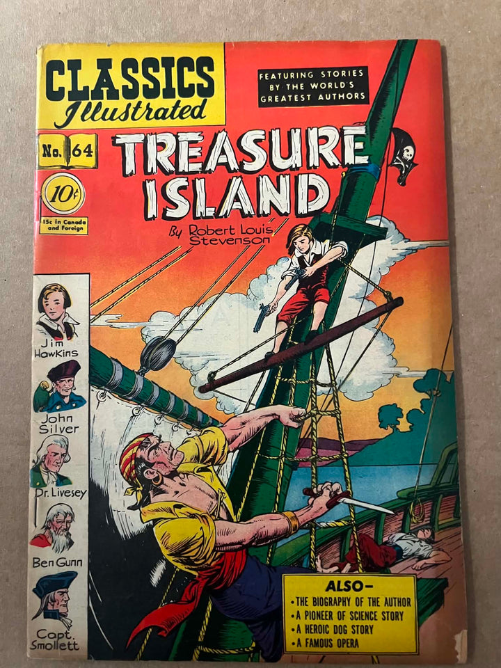 Classics Illustrated #64 1949 Treasure Island Robert Louis Stevenson 10 Cent