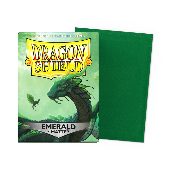 Dragon Shield - Emerald - Matte Sleeves - Standard (100 Sleeves)