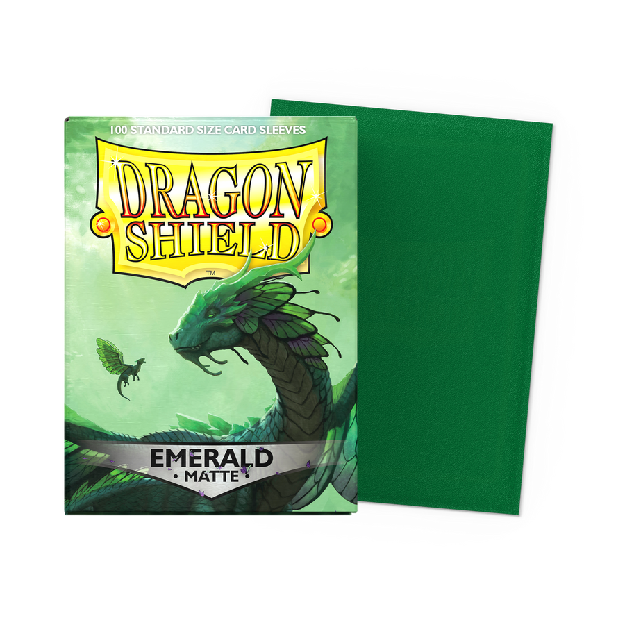 Dragon Shield - Emerald - Matte Sleeves - Standard (100 Sleeves)