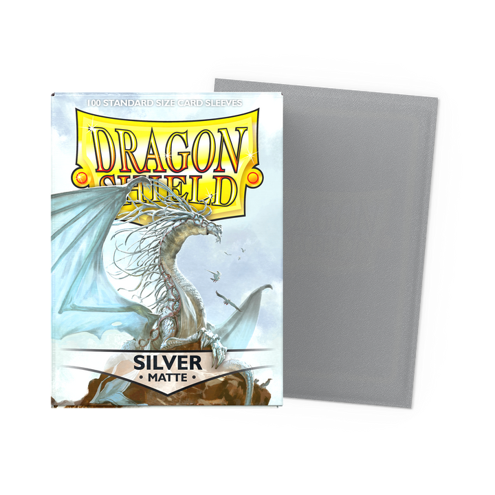 Dragon Shield - Silver - Matte Sleeves - Standard (100 Sleeves)
