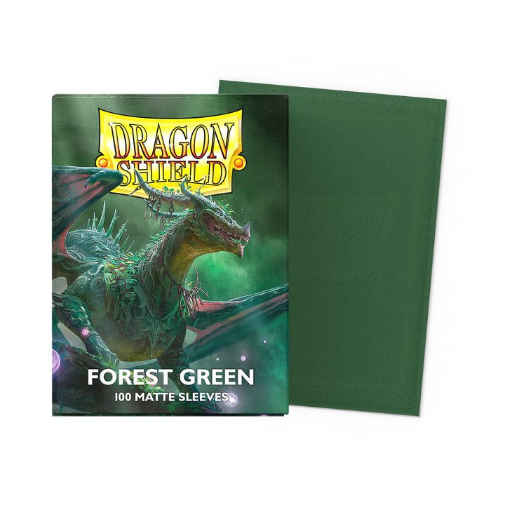 Dragon Shield - Forest Green - Matte Sleeves - Standard (100 Sleeves)