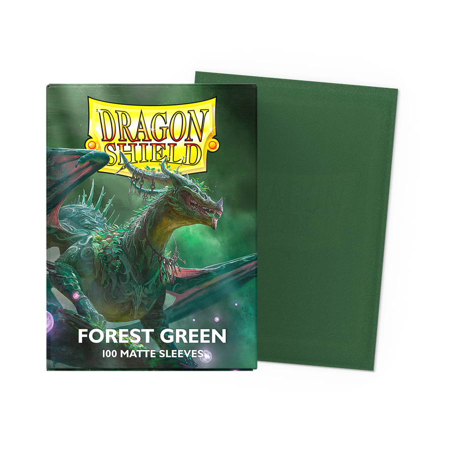 Dragon Shield - Forest Green - Matte Sleeves - Standard (100 Sleeves)