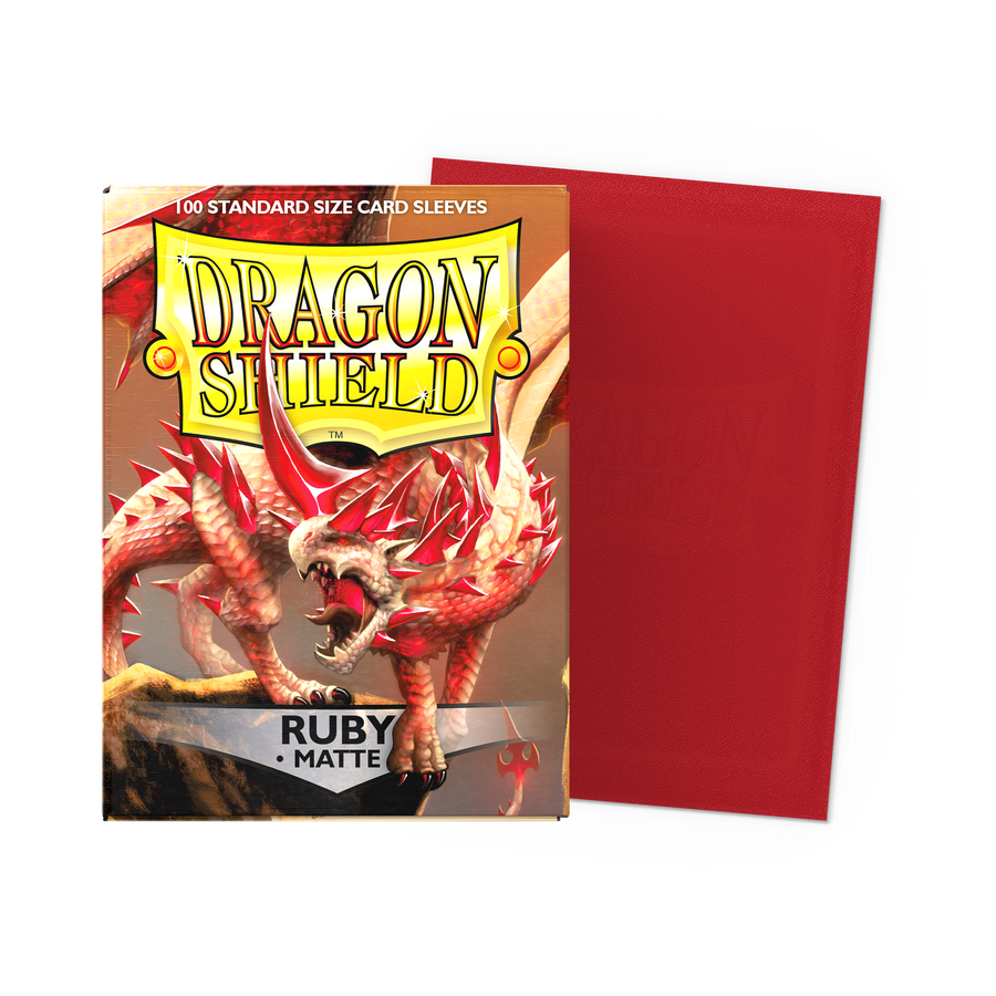 Dragon Shield - Ruby - Matte Sleeves - Standard (100 Sleeves)