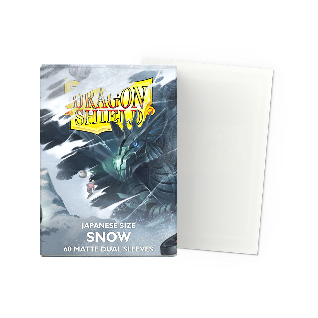 Dragon Shield - Snow - Matte Dual Sleeves - Japanese (60 Sleeves)