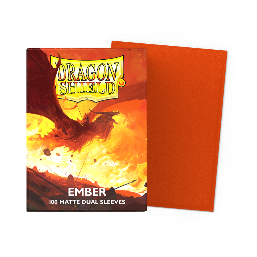 Dragon Shield - Ember - Matte Dual Sleeves - Standard (100 Sleeves)