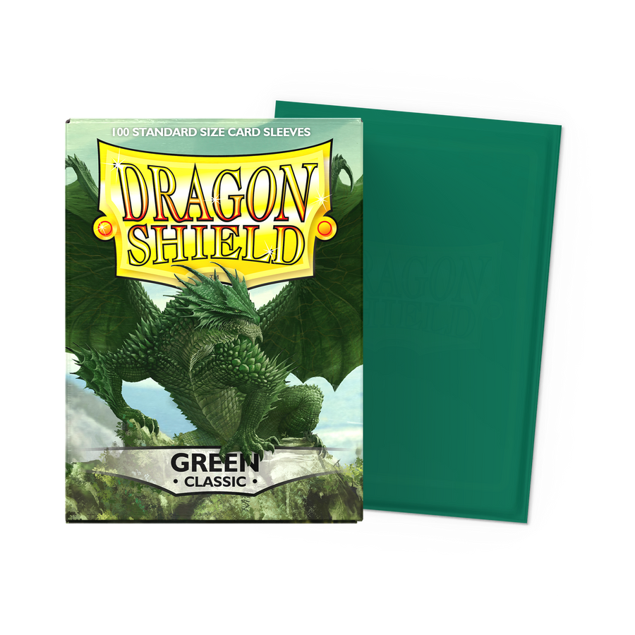 Dragon Shield - Green - Classic Sleeves - Standard (100 Sleeves)
