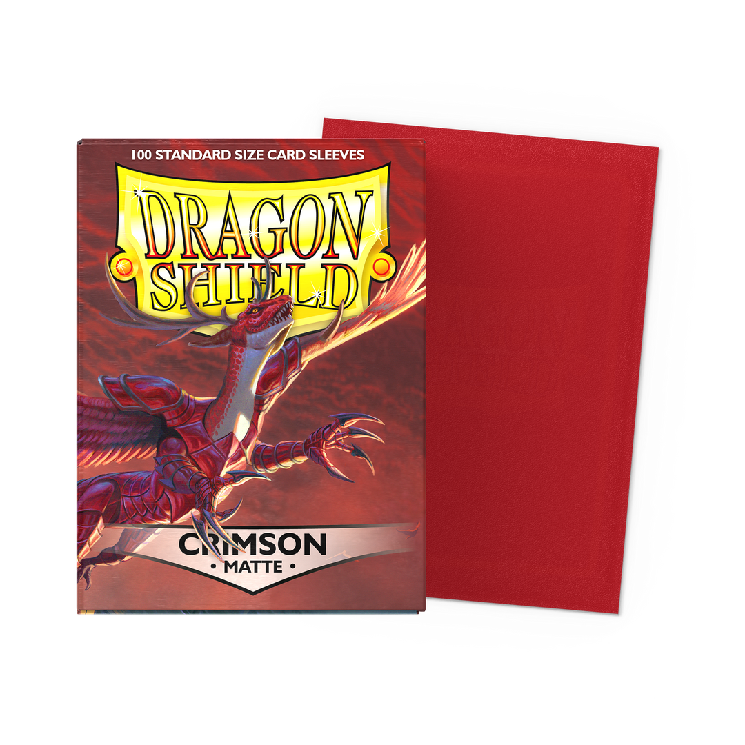 Dragon Shield - Crimson - Matte Sleeves - Standard (100 Sleeves)