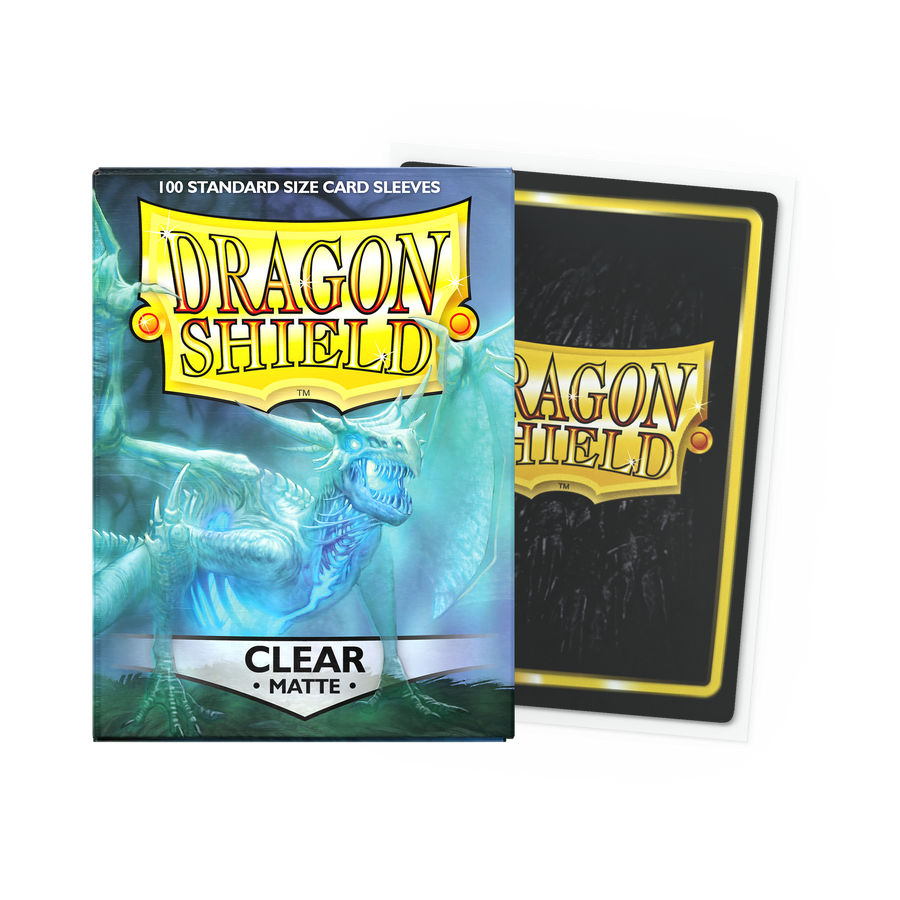 Dragon Shield - Clear - Matte Sleeves - Standard (100 Sleeves)