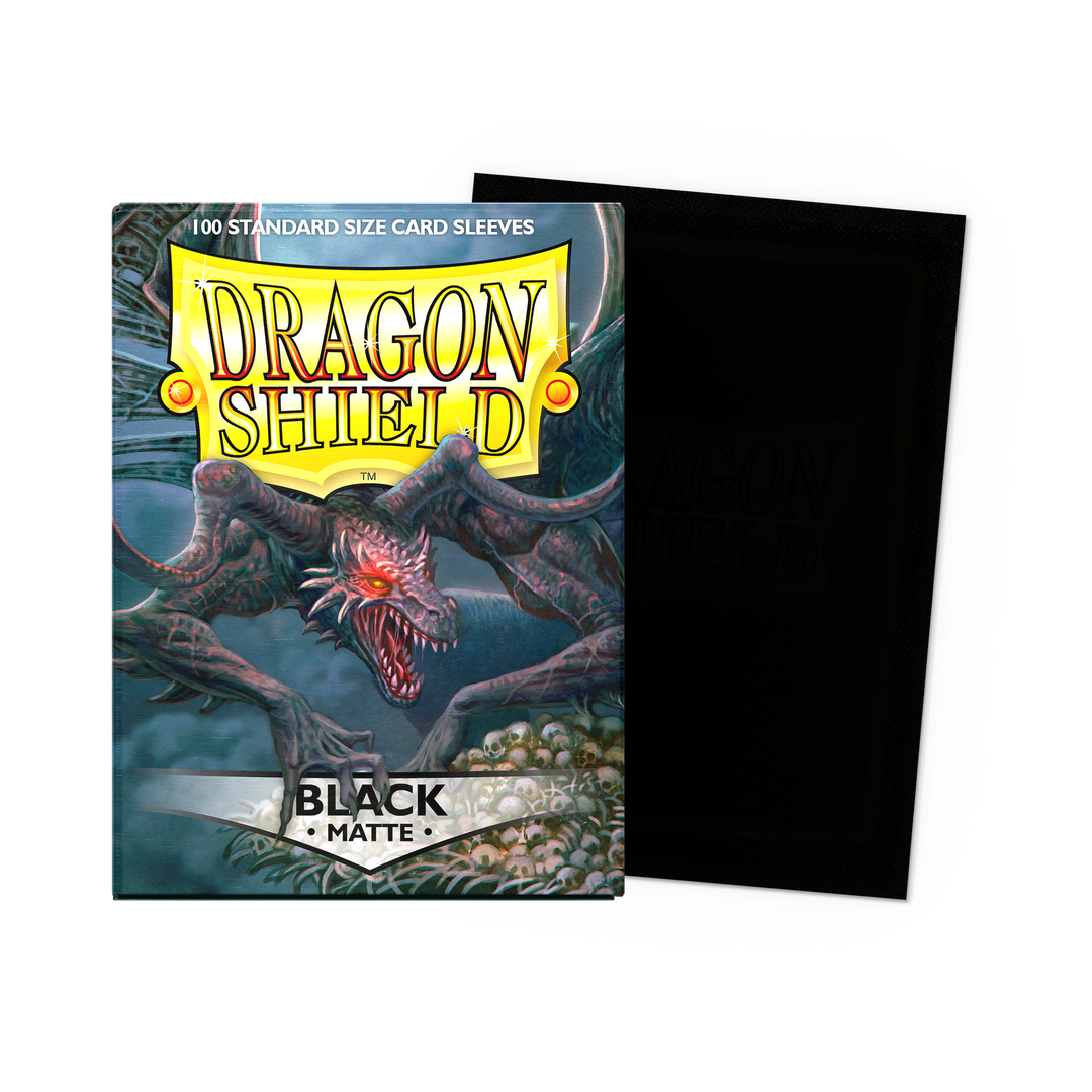 Dragon Shield - Black - Matte Sleeves - Standard (100 Sleeves)
