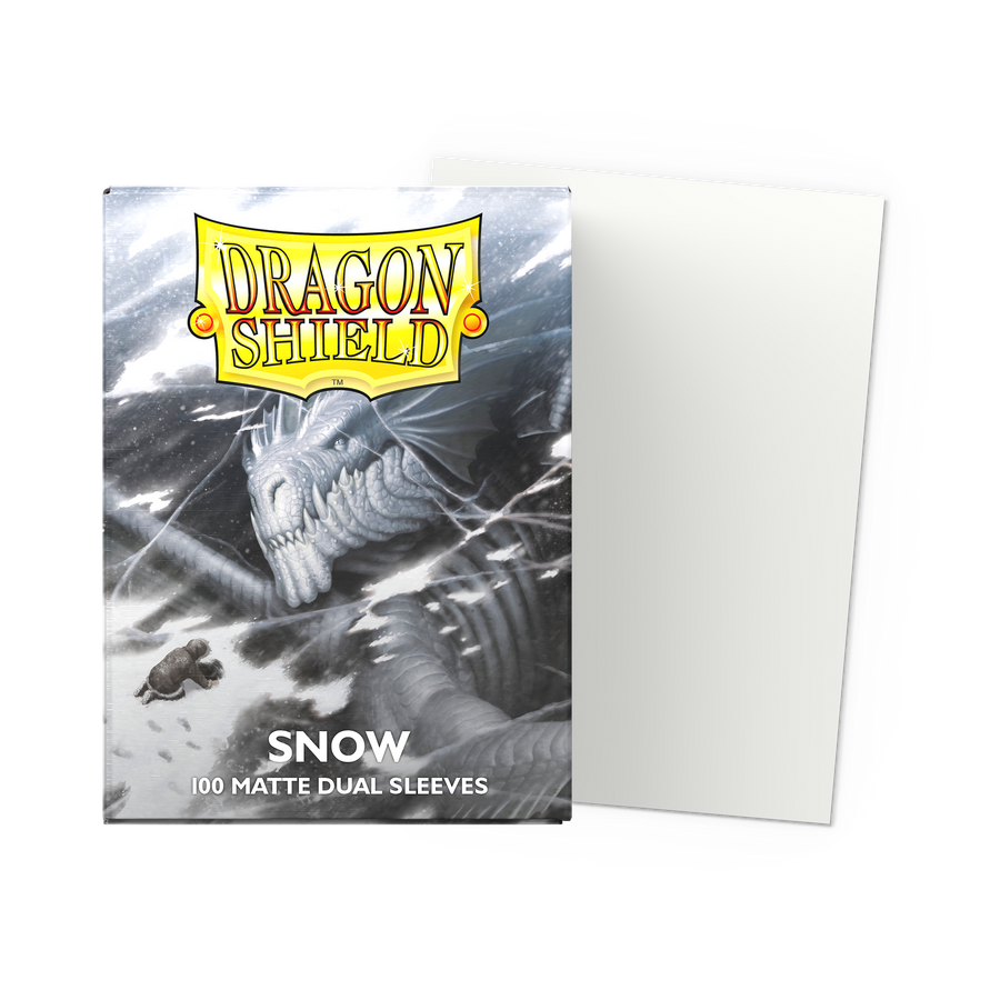Dragon Shield - Snow - Matte Dual Sleeves - Standard (100 Sleeves)
