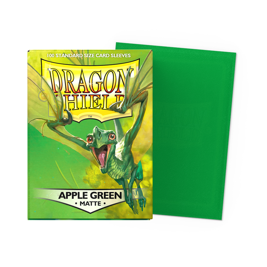 Dragon Shield - Apple Green - Matte Sleeves - Standard (100 Sleeves)