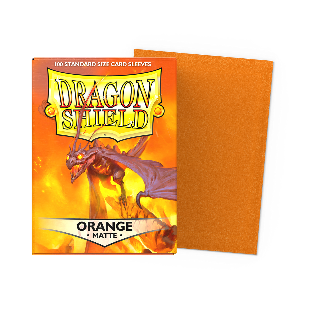 Dragon Shield - Orange - Matte Sleeves - Standard (100 Sleeves)