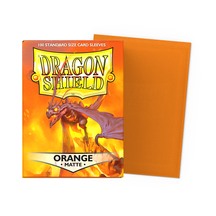 Dragon Shield - Orange - Matte Sleeves - Standard (100 Sleeves)