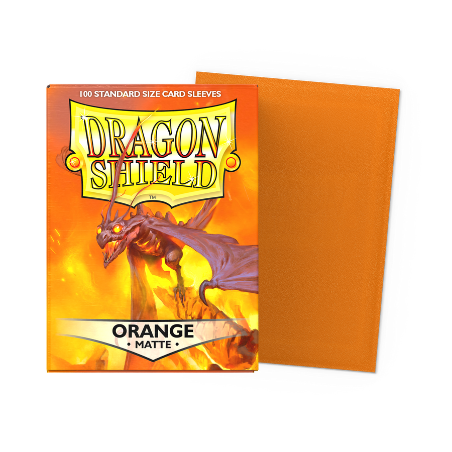 Dragon Shield - Orange - Matte Sleeves - Standard (100 Sleeves)