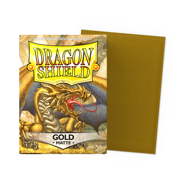 Dragon Shield - Gold - Matte Sleeves - Standard (100 Sleeves)