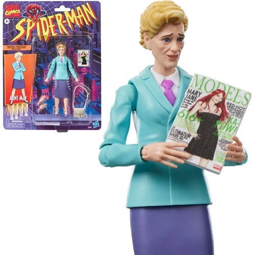 Spider-Man: The Animated Series Marvel Legends Aunt May Retro Cardback 6-Inch Action Figure