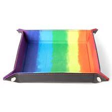 DICE TRAY VELVET PU LEATHER WC RAINBOW